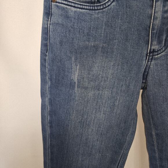 Venus Women Size 2 Skinny Jeans Lace Beads Distressed Raw Hem Medium Wash READ - Picture 6 of 13